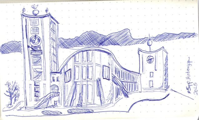 Wie ein Rusche das das der Kirchen am Sendlinger-Tor-Platz 
